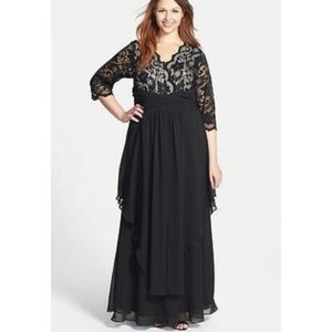 Eliza J Black Formal Evening Gown 18W 65F7